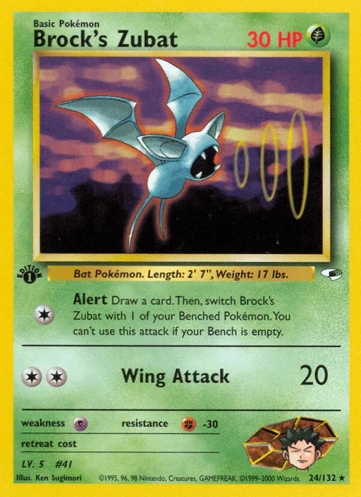 Brock's Zubat (24/132) [Gym Heroes 1st Edition] - for just $4.90! 