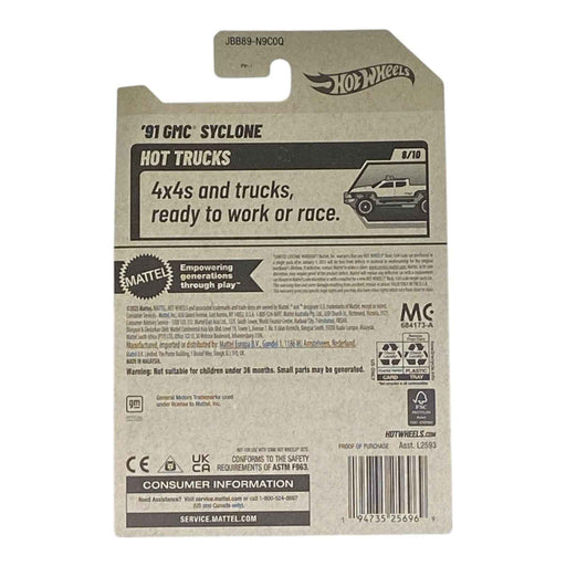 Hot Wheels '91 GMC Syclone - Hot Trucks Series 8/10 - for just $1.79! 