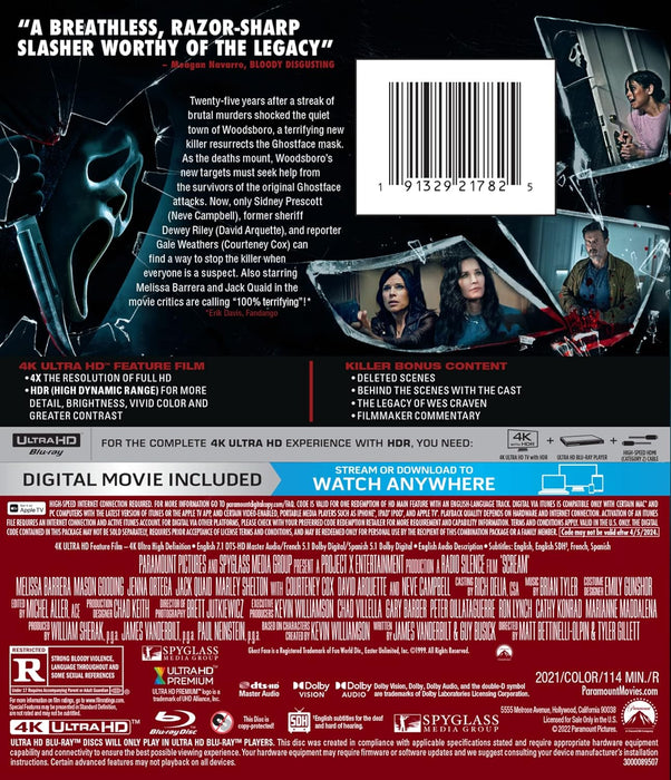 Scream (2022) [4K UHD] - for just $23.99! 