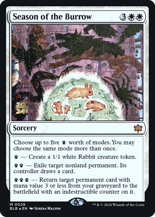 Season of the Burrow (PRE-029) - Bloomburrow Promos Foil - for just $1.06! 