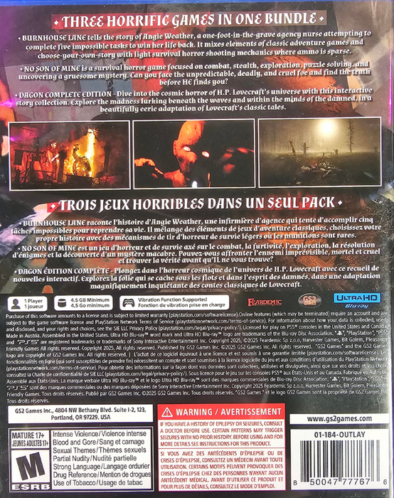 Feardemic Horror Bundle – Playstation 5 (PS5) - for just $0! 