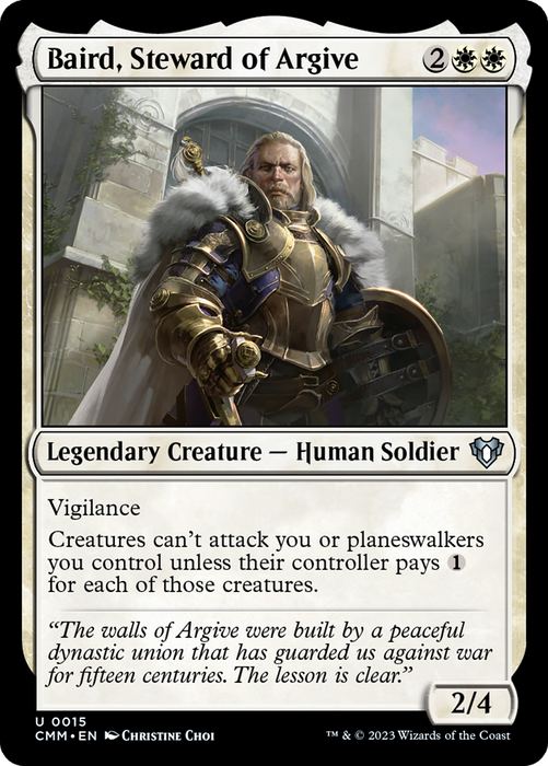 Baird, Steward of Argive (CMM-015) - Commander Masters - for just $0.04! 