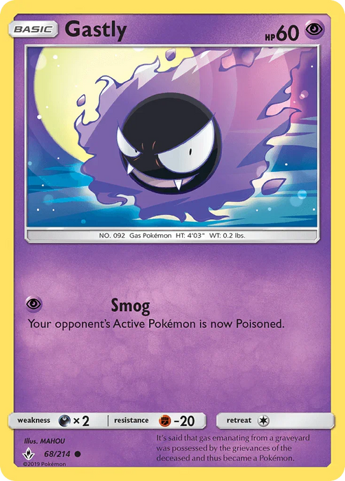 Gastly (68/214) [Sun & Moon: Unbroken Bonds] - for just $0.10! 