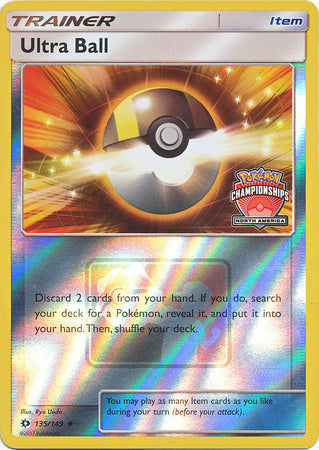 Ultra Ball (135/149) (NA Championship Promo) [Sun & Moon: Base Set] - Just $7.35! Shop now at Retro Gaming of Denver