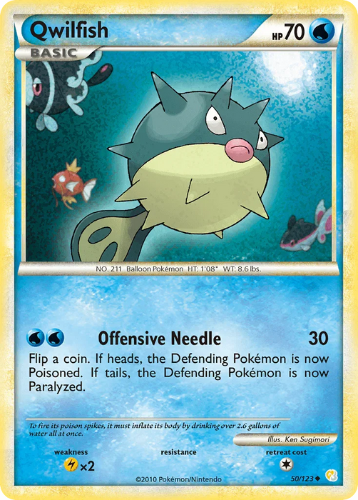 Qwilfish (50/123) [HeartGold & SoulSilver: Base Set] - for just $0.30! 