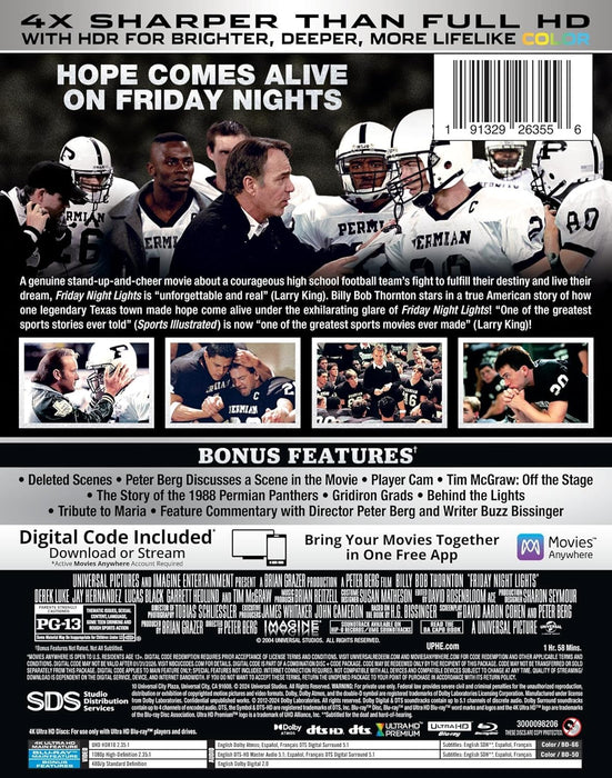Friday Night Lights - Limited Edition Steelbook (4K Ultra HD + Blu-ray + Digital) - for just $35.99! 