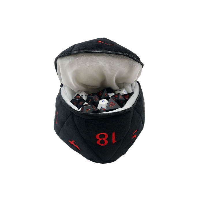 Ultra PRO: Dice Bag - Plush D20 (Dungeons & Dragons / Black & Red) - for just $0! 