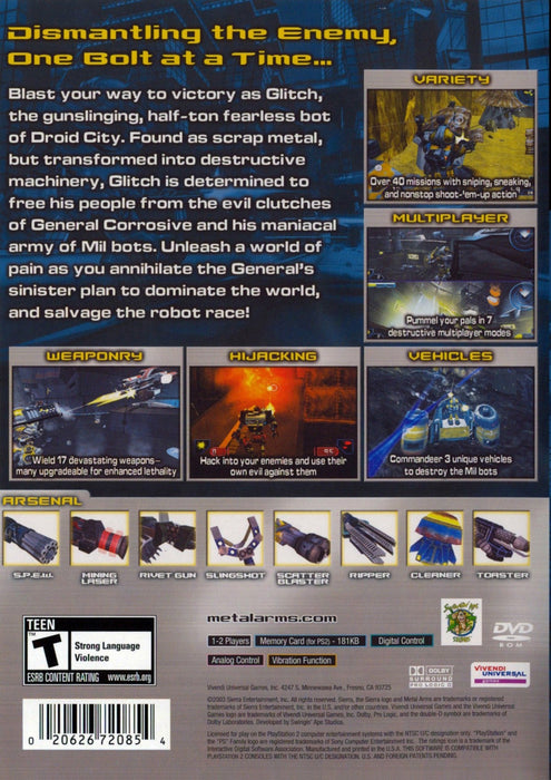 Metal Arms: Glitch in the System – PlayStation 2 (PS2) - for just $0! 