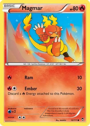 Magmar 010/111 - XY  Furious Fists Reverse Holofoil - for just $0.24! 