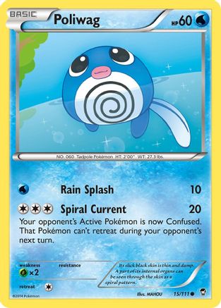 Poliwag 015/111 - XY  Furious Fists - for just $0.11! 