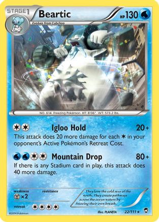 Beartic 022/111 - XY  Furious Fists - for just $0.16! 