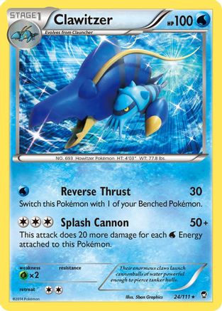 Clawitzer 024/111 - XY  Furious Fists Holofoil - for just $0.25! 