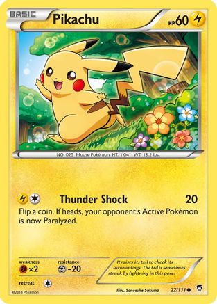 Pikachu 027/111 - XY  Furious Fists Reverse Holofoil - for just $2.63! 