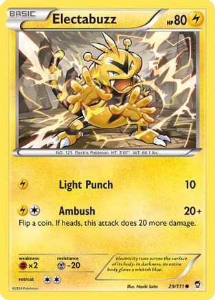 Electabuzz 029/111 - XY  Furious Fists Reverse Holofoil - for just $0.10! 