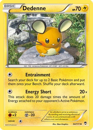 Dedenne 034/111 - XY  Furious Fists Reverse Holofoil - for just $0.40! 