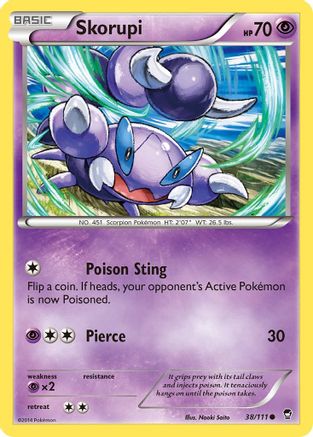 Skorupi 038/111 - XY  Furious Fists Reverse Holofoil - for just $0.20! 