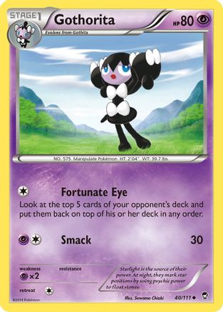 Gothorita 040/111 - XY  Furious Fists Reverse Holofoil - for just $0.20! 