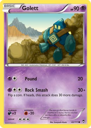 Golett 042/111 - XY  Furious Fists Reverse Holofoil - for just $0.23! 