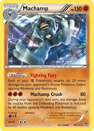 Machamp 046/111 - XY  Furious Fists Reverse Holofoil - for just $0.60! 
