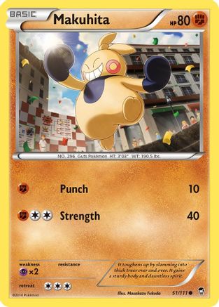 Makuhita 051/111 - XY  Furious Fists - for just $0.05! 