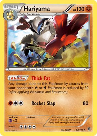 Hariyama 052/111 - XY  Furious Fists Reverse Holofoil - for just $0.36! 