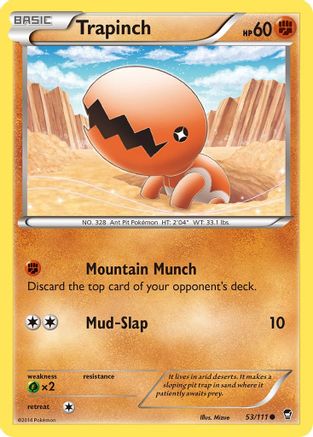 Trapinch 053/111 - XY  Furious Fists - for just $0.05! 