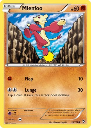 Mienfoo 056/111 - XY  Furious Fists - for just $0.05! 