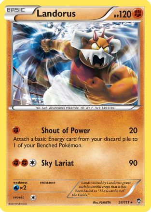 Landorus 058/111 - XY  Furious Fists Reverse Holofoil - for just $0.25! 