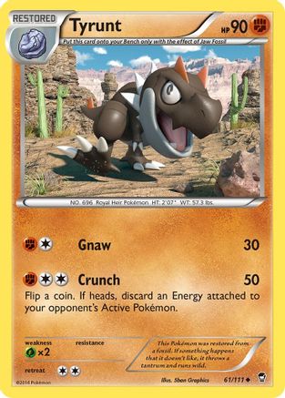 Tyrunt 061/111 - XY  Furious Fists - for just $1.28! 
