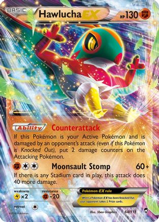 Hawlucha EX 064/111 - XY  Furious Fists Holofoil - for just $2.11! 