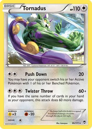 Tornadus 086/111 - XY  Furious Fists Reverse Holofoil - for just $0.30! 