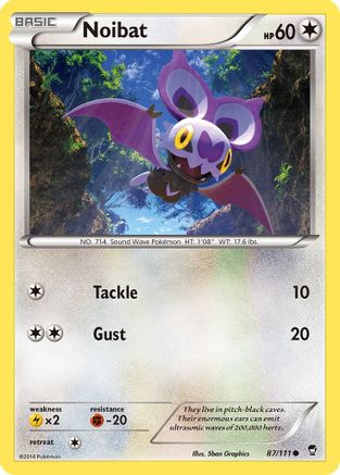 Noibat 087/111 - XY  Furious Fists - for just $0.07! 