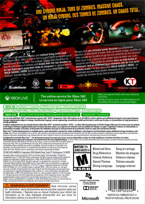 Yaiba: Ninja Gaiden Z – Xbox 360 (X360) - for just $16.99! 