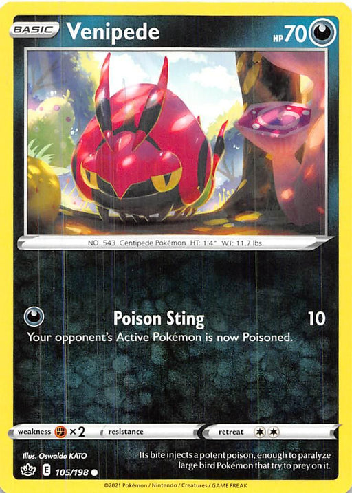 Venipede (105/198) [Sword & Shield: Chilling Reign] - for just $0.10! 