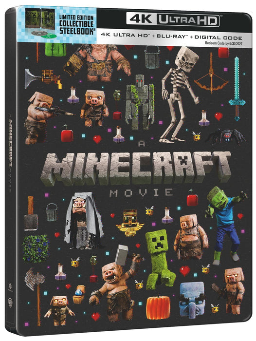 A Minecraft Movie - Limited Edition Steelbook (4K Ultra HD + Blu-ray + Digital) - for just $48.99! 
