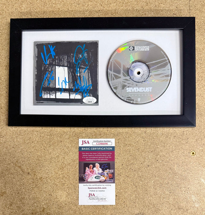 Sevendust (7D) Complete Band Signed “Seasons” Framed CD With JSA COA - for just $135! 