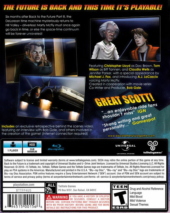 Back to the Future: The Game 30th Anniversary – PlayStation 4 (PS4) - for just $89.99! 