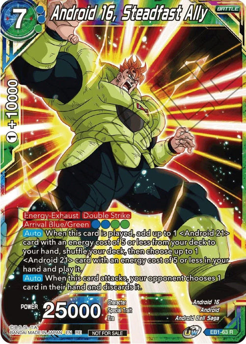 Android 16, Steadfast Ally (Championship Selection Pack 2023 Vol.1) (EB1-63) [Tournament Promotion Cards] - for just $0.40! 