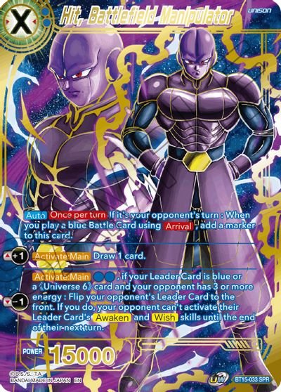 Hit, Battlefield Manipulator (SPR) (BT15-033) [Saiyan Showdown] - for just $1.50! 