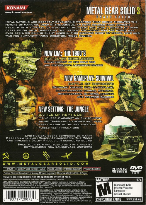 Metal Gear Solid 3: Snake Eater – PlayStation 2 (PS2) - for just $0! 