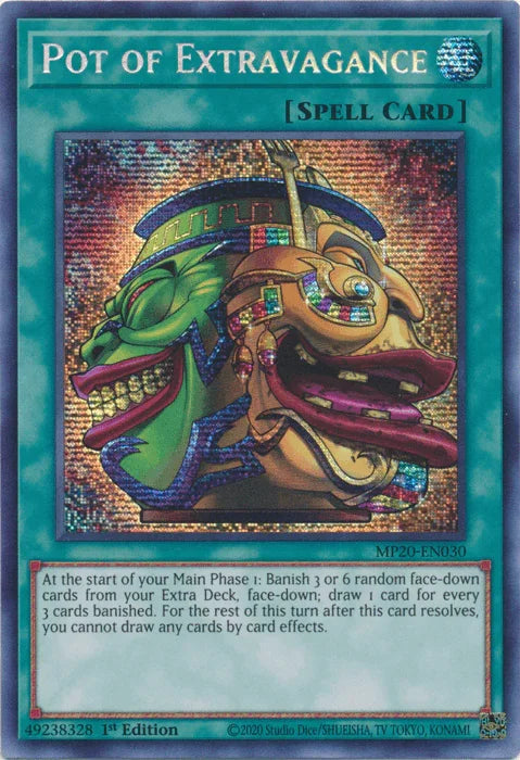 Pot of Extravagance [MP20-EN030] Prismatic Secret Rare - for just $1.10! 