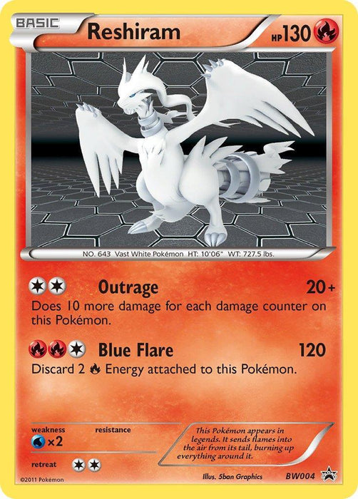 Reshiram (BW004) [Black & White: Black Star Promos] - for just $1.75! 