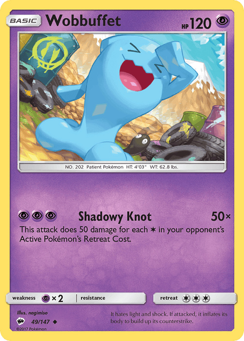 Wobbuffet (49/147) [Sun & Moon: Burning Shadows] - for just $0.10! 