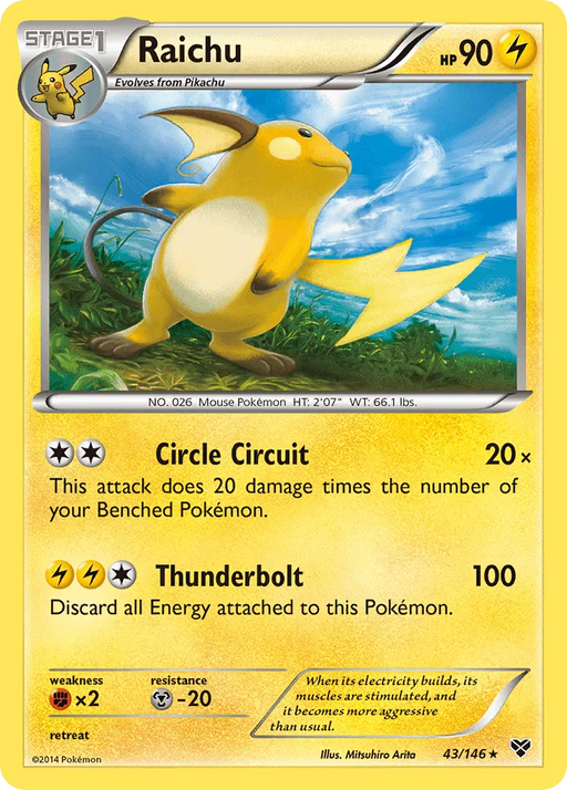 Raichu (43/146) [XY: Base Set] - for just $1.25! 