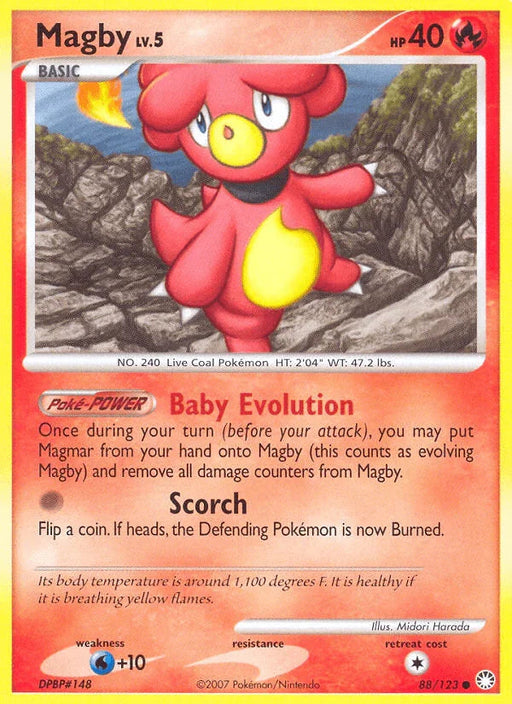 Magby (88/123) [Diamond & Pearl: Mysterious Treasures] - for just $0.20! 