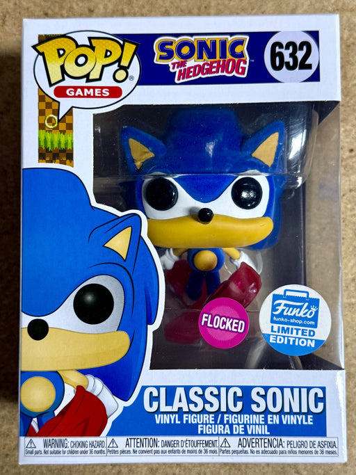 Funko Pop! Games Flocked Classic Sonic The Hedgehog #632 FS 2020 Exclusive - for just $80! 