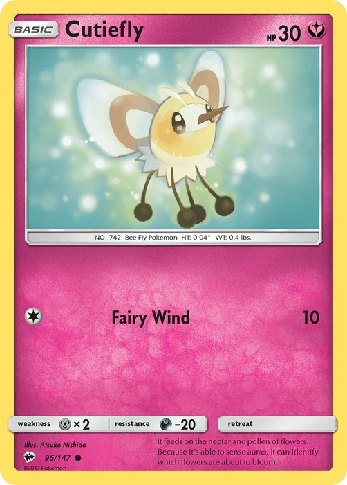 Cutiefly (95/147) [Sun & Moon: Burning Shadows] - for just $0.10! 