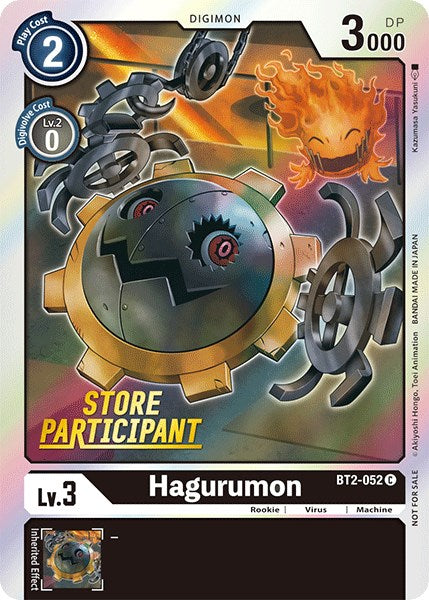 Hagurumon [BT2-052] (Store Participant) [Release Special Booster Promos] - Just $0.09! Shop now at Retro Gaming of Denver