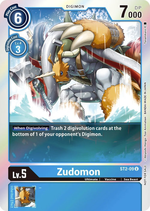 Zudomon [ST2-09] (Official Tournament Pack Vol. 6) [Starter Deck: Cocytus Blue Promos] - Just $0.09! Shop now at Retro Gaming of Denver