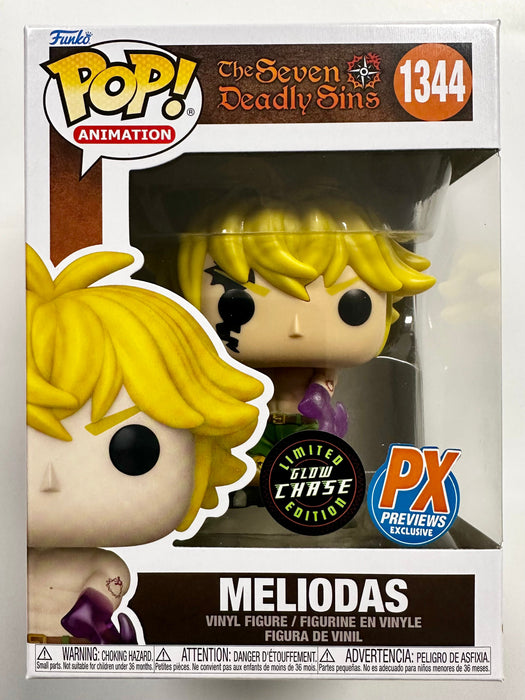 Funko Pop! Animation Chase Meliodas (Demon Mode) #1344 Seven Deadly Sins Glow in the Dark 2023 PX Preview Exclusive - for just $50! 